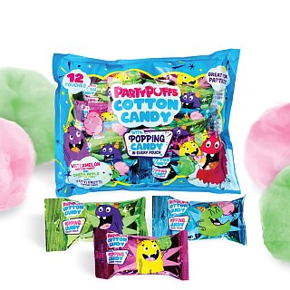 Thrive Partypuff Popping Candy Cotton Candy 0.5oz 12ct