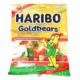 Haribo Christmas Goldbear Gummy Theater Box 3.5 oz 12 Pack