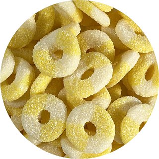 Fini Spain Gummiroos Sour Pineapple Gummy Rings 2.2 lbs