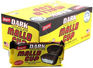Boyer Mallo Cup DARK Chocolate Whipped Cream 1.5 oz 24 ct