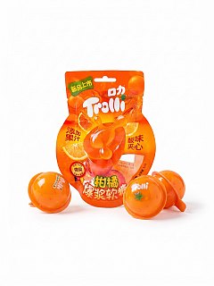 Trolli Import Orange Citrus Juice Filled Gummy Balls 54g 9 Pack