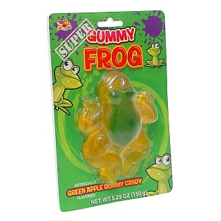 Albert Super Gummy Frog Green Apple 5.29oz 5"