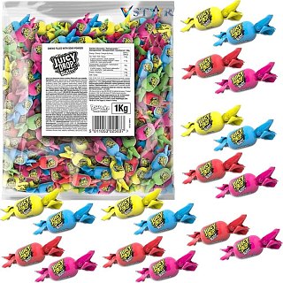 Bazooka UK Juicy Drop Blasts Sour Powder Filled Chews 2.2lb