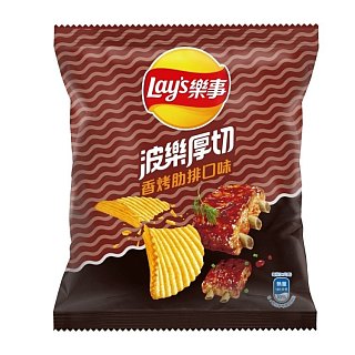 Frito Lay Taiwan Import Wavy Max Pork Rib Chips 1.2 oz 12 ct