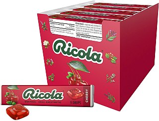 Ricola Cough Throat Drops Cherry 20 ct Tray