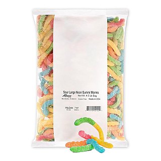 Albanese Sour Neon Worms 4.5 pound bag