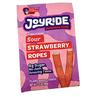 Joyride Low Sugar Sour Strawberry Rope Candy 3.5 oz 10 ct