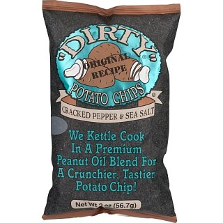 Dirty Kettle Potato Chips Cracked Pepper Sea Salt 2oz 24 ct