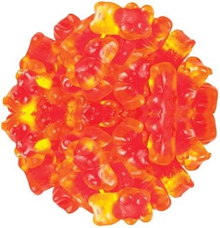 Clever 6.6 Lb Energy Filled Bears Gummies Red Orange Color Bulk