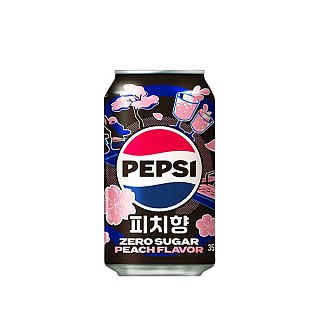 Pepsi Korea Zero Sugar Peach Cola 12oz Can 12 Pack