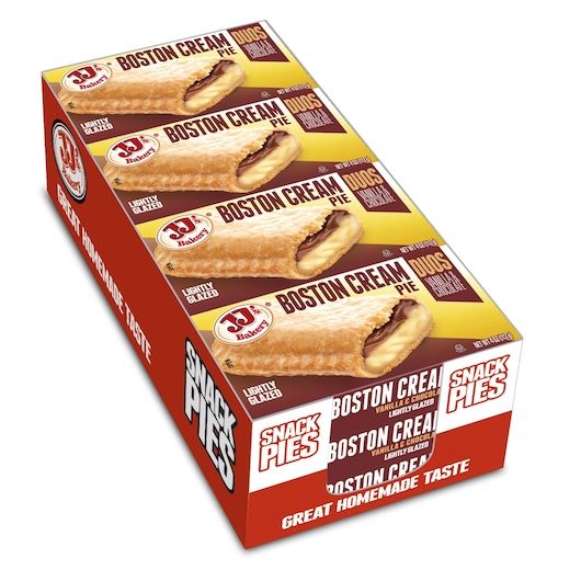 JJ Pie Boston Cream Pie 4 oz 12 ct