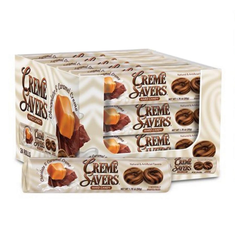 Creme Savers Chocolate and Caramel 1.76oz 24 ct Tray