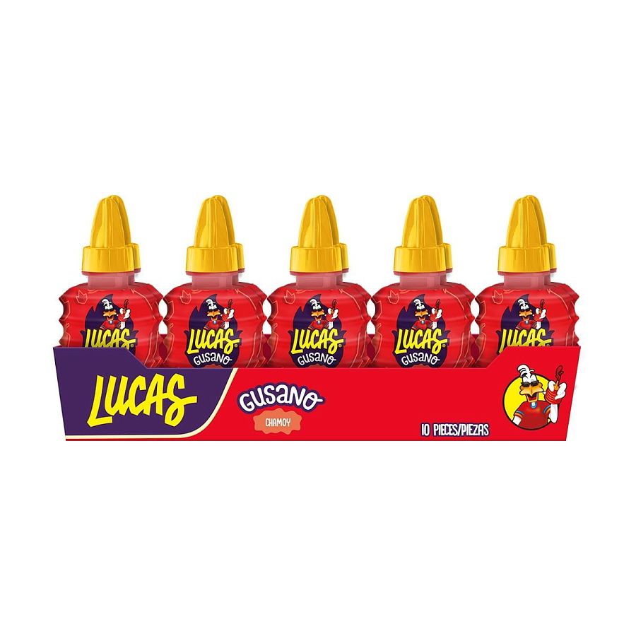 Lucas Gusano Chamoy 10 Pack