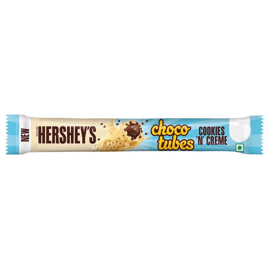 Hershey's Import Choco Tubes Cookies N Creme Wafer Bar 23.6g 20ct