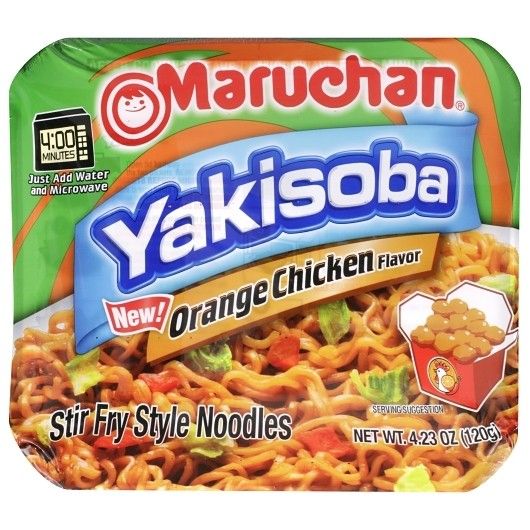 Maruchan Yakisoba Ramen Noodles Orange Chicken 4.23 oz 8ct