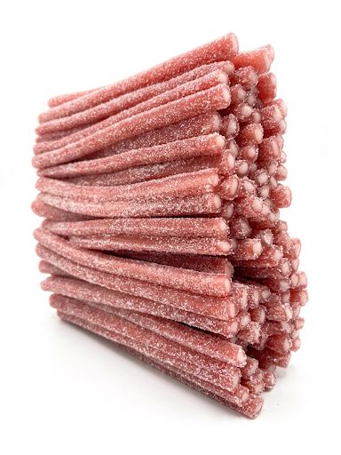 Turkish Import Strawberry Fizzy Sour Gummy Sticks 2.1 lbs