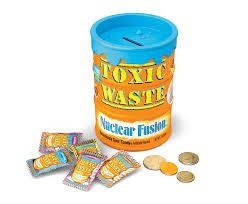 Toxic Waste Nuclear Fusion Bank Sour Candy Stickers 3oz 12 ct