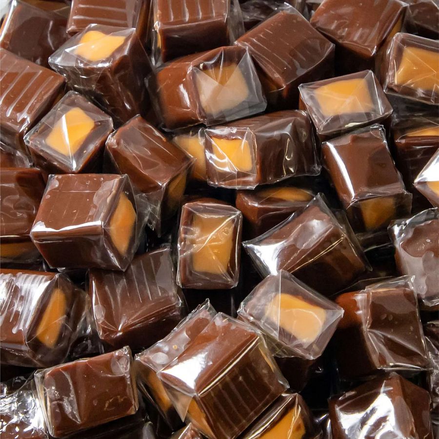 Chocolate Caramel Squares with Orange Filling 5lb