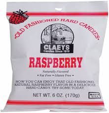 Claeys Raspberry Hard Candies 6 Count 6 Ounce