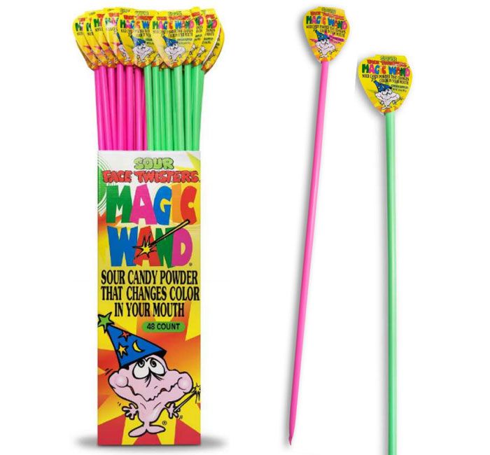 Face Twisters Magic Wand 24" Giant Candy Powder Stick 48ct
