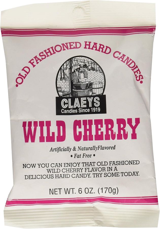 Claeys Old Fashioned Hard Candy Wild Cherry 6 oz Peg Bag 6 Pack
