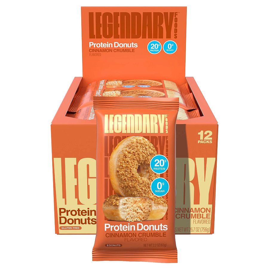 Legendary Protein Donuts Cinnamon Crumble 2.2 oz 12 ct