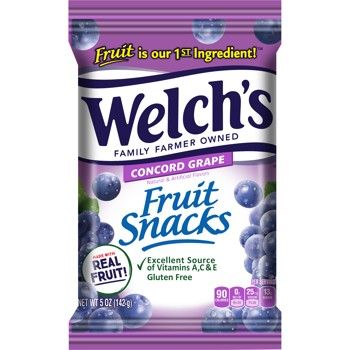 Welch's  Fruit Snacks Concord Grape Peg Bag 5oz 12ct