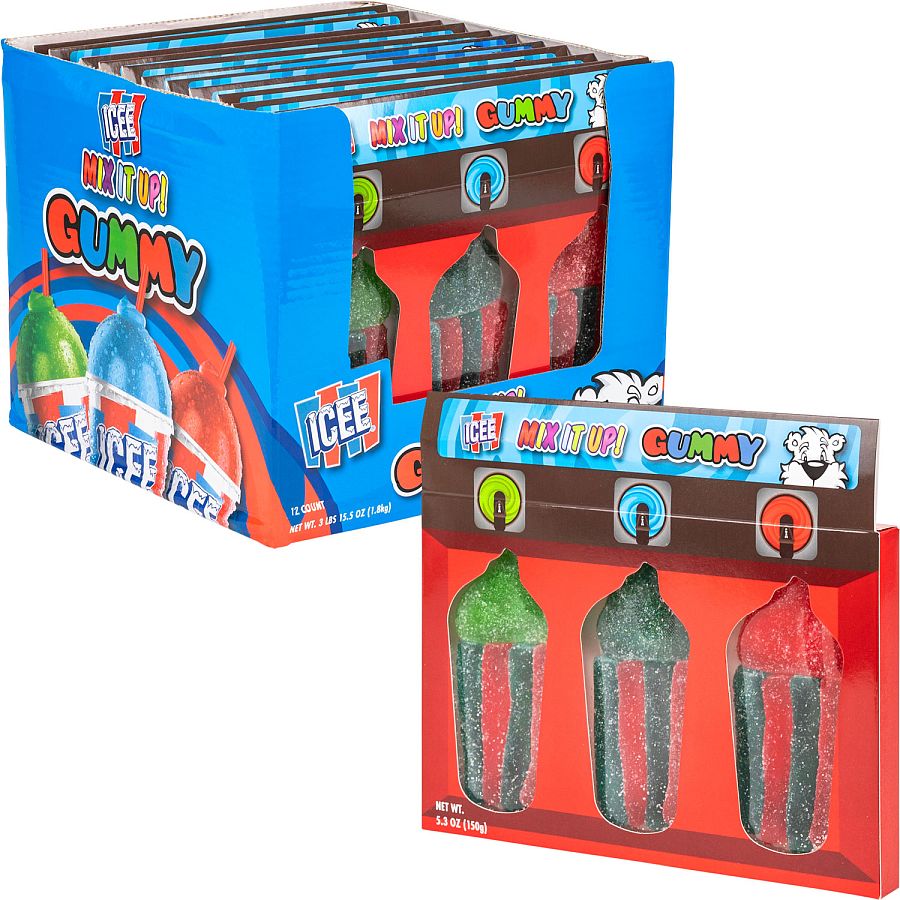 Koko's Icee Machine Giant Gummy Candy 5.3 oz 12 ct Tray