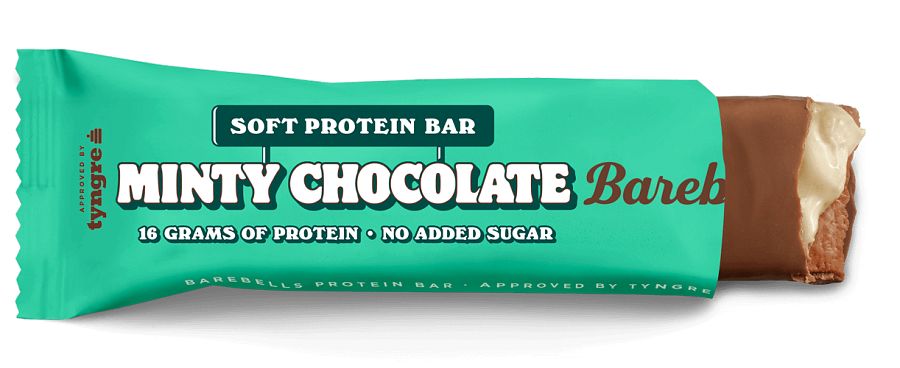 Barebells Protein Bar Minty Chocolate Mint SOFT 1.94 oz 12 ct