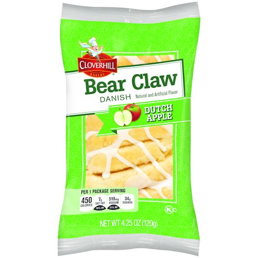Cloverhill Apple Claw Danish  4.25 oz 6 ct