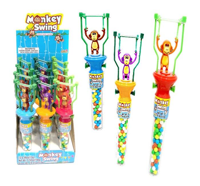 Kidsmania Monkey Swing Candy Toy 12ct Tray
