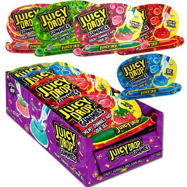 Juicy Drop Gummies Chewy & Sour Gel 2.01 oz 18 ct