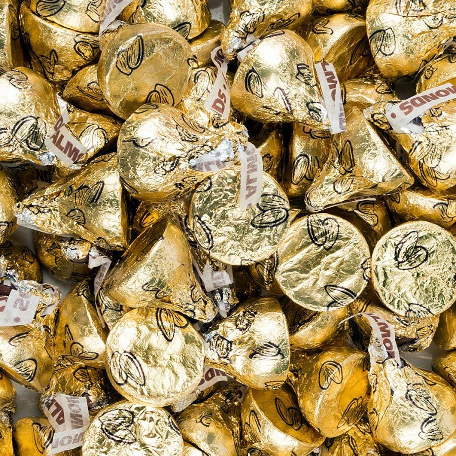 Hershey Kisses Gold Milk Chocolate Almonds 2.5 lb