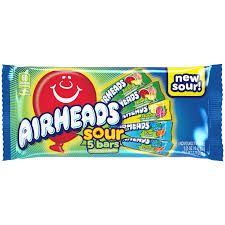 Airheads Sour 5 Bars 18 Count 2.75 Ounce Tray