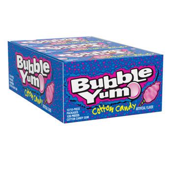 BUBBLE YUM Cotton Candy Gum Big Pack 10 Piece  12 Ct