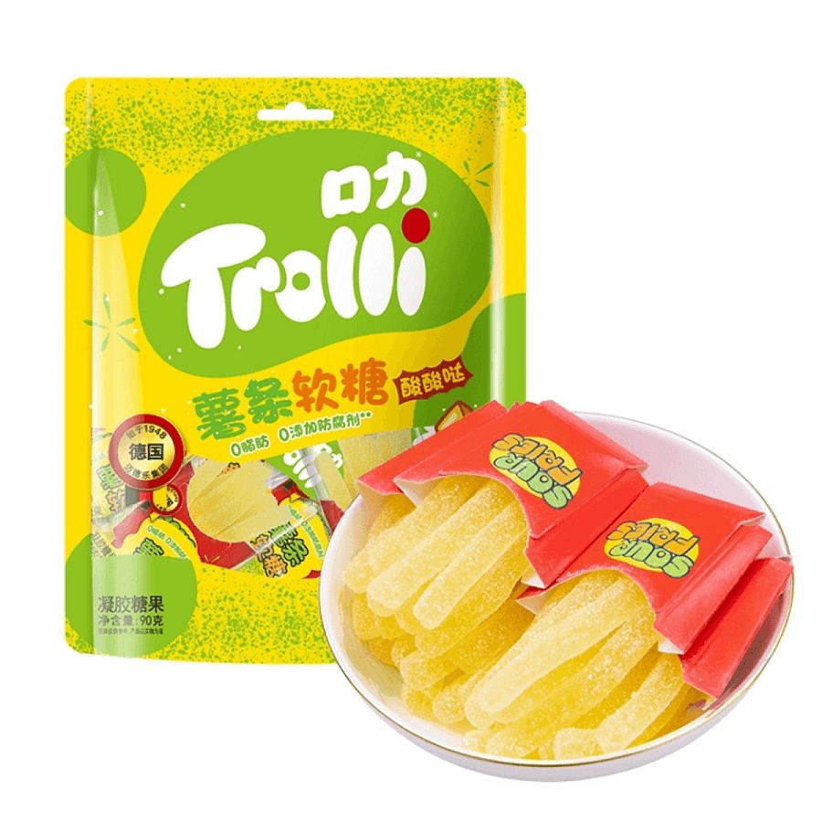Trolli Import French Fry Fries Gummy Candy 3.17 Peg Bag 6 Pack