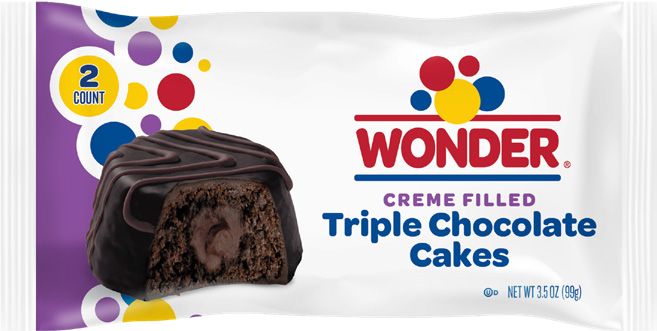 Wonder Triple Chocolate Cream Filled Cake 3.5 oz 6 ct Single Serve