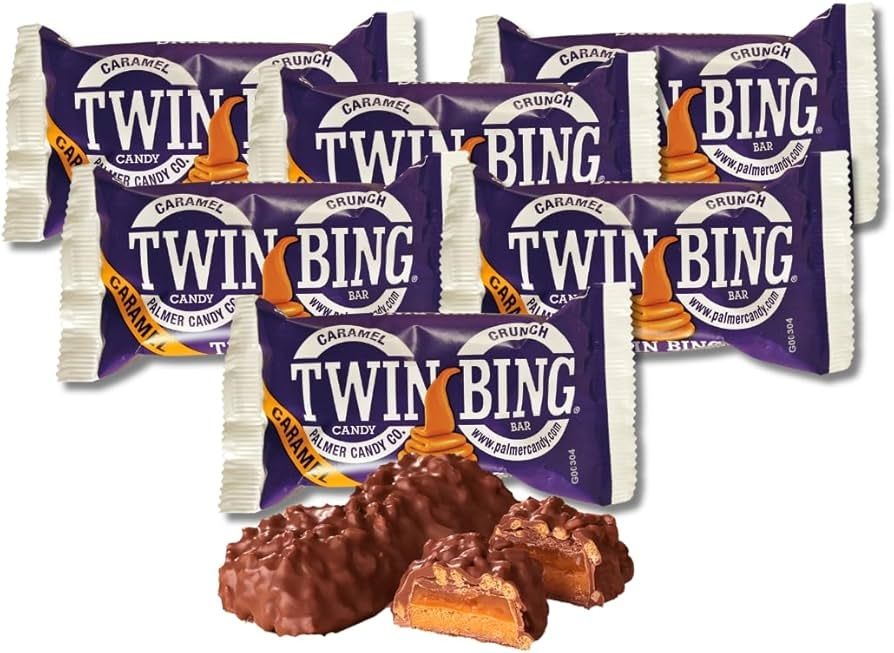 Palmers Twin Bing Chocolate Caramel Nougat Candy Bar 36ct