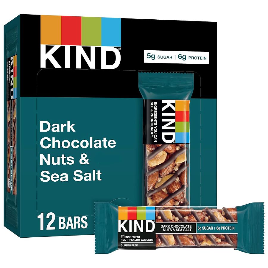 Kind Bar Dark Chocolate Nuts & Sea Salt 1.4 oz 12 ct