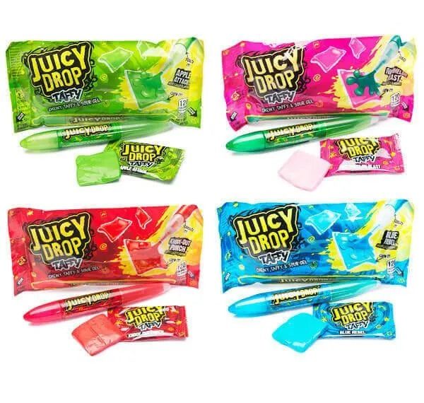 Topps Juicy Drop Taffy & Sour Gel Pen 2.36 oz 16 ct
