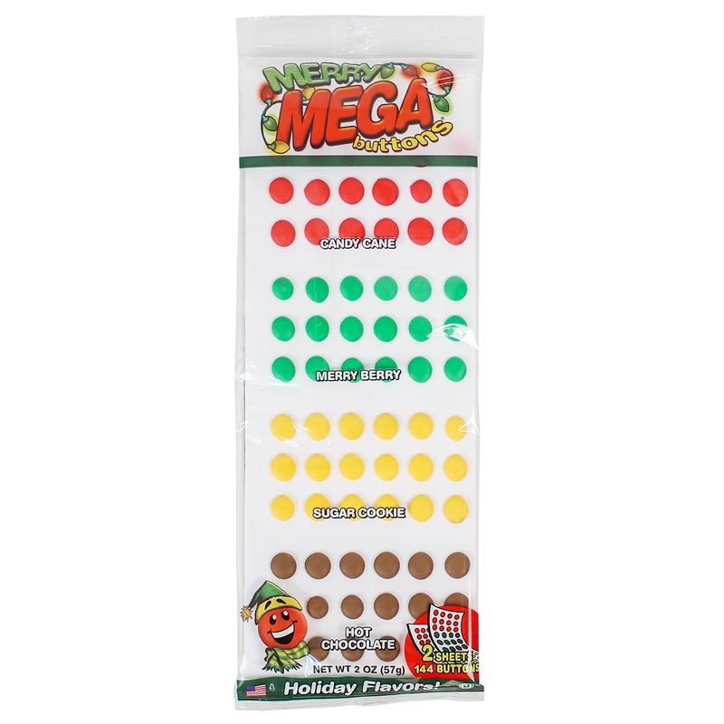 Mega CHRISTMAS Candy Button 1/2"  2 Sheet Packs 2oz 15ct