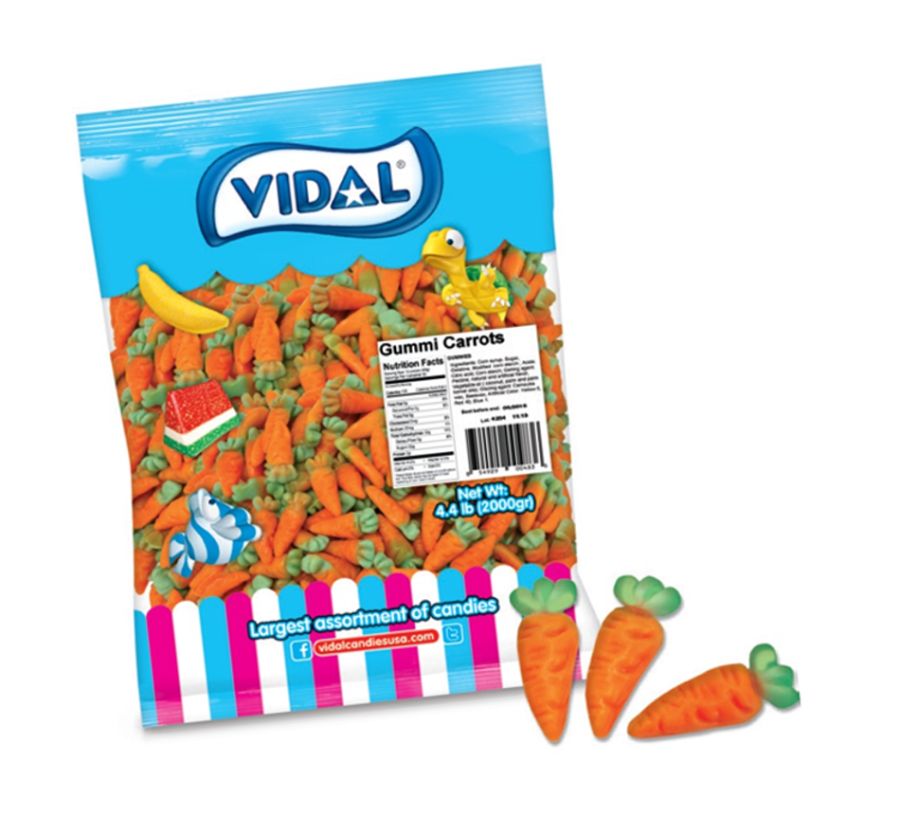 Vidal Easter Gummy Carrots 4.4 lb