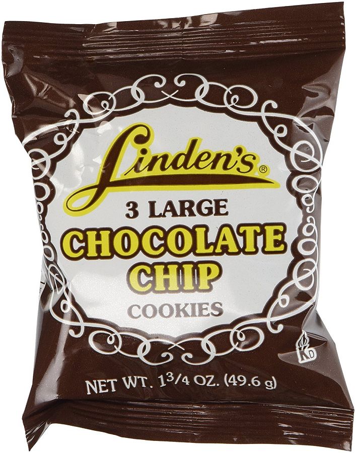 Lindens Cookies Chocolate Chip 18 Count 1.8 Ounce Bags Tray