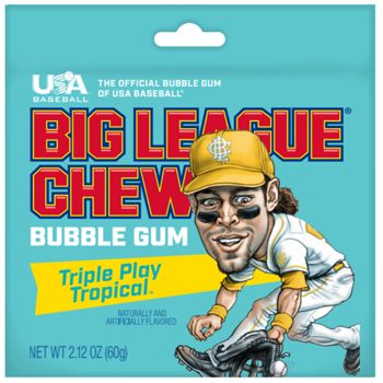 Big League Chew 12 Ct 2.12 Oz Tropical Flavor Special Edition