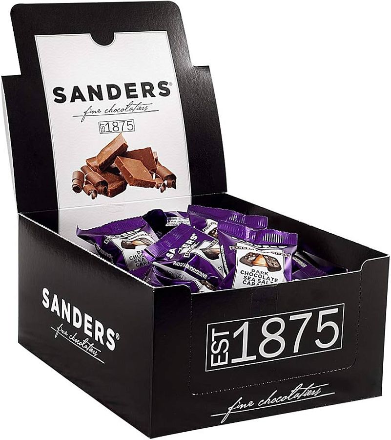Sanders 48 Ct Display Dark Sea Salt Tray