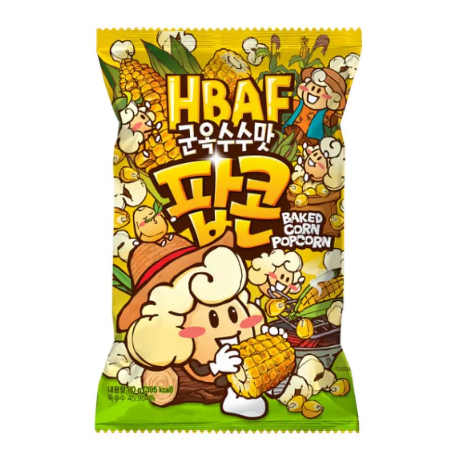 HBAF Korea Import Baked Corn Popcorn 2.82 oz 12 ct