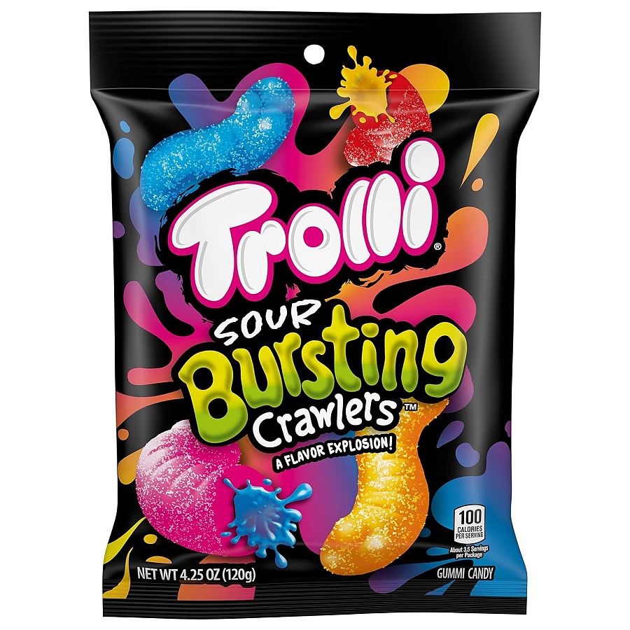 Trolli Sour Bursting Crawler Worms Gummy Candy 4.25 oz 12ct