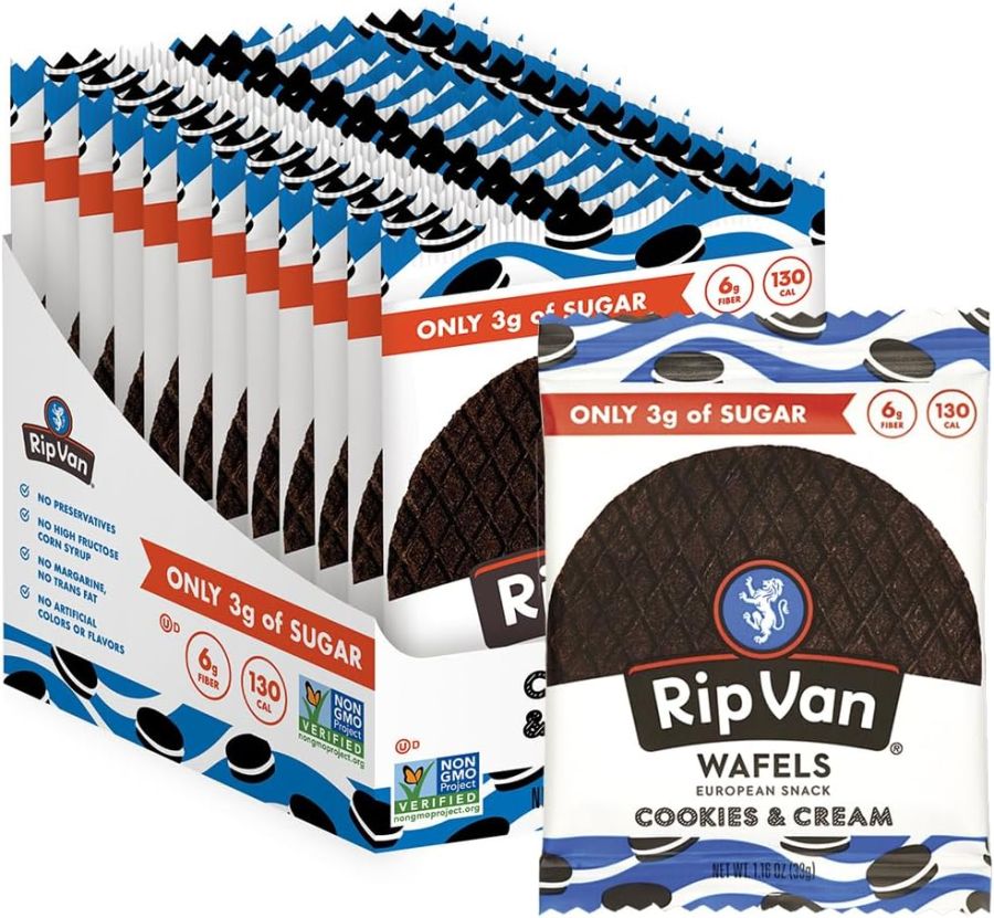 Rip Van Wafels Cookies & Cream Stroopwafels 1.16 oz 12 ct