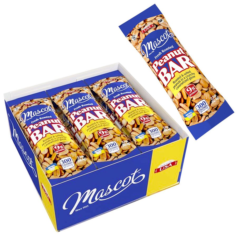 Mascot Fresh Roasted Peanut Bar 2.2oz  12 ct