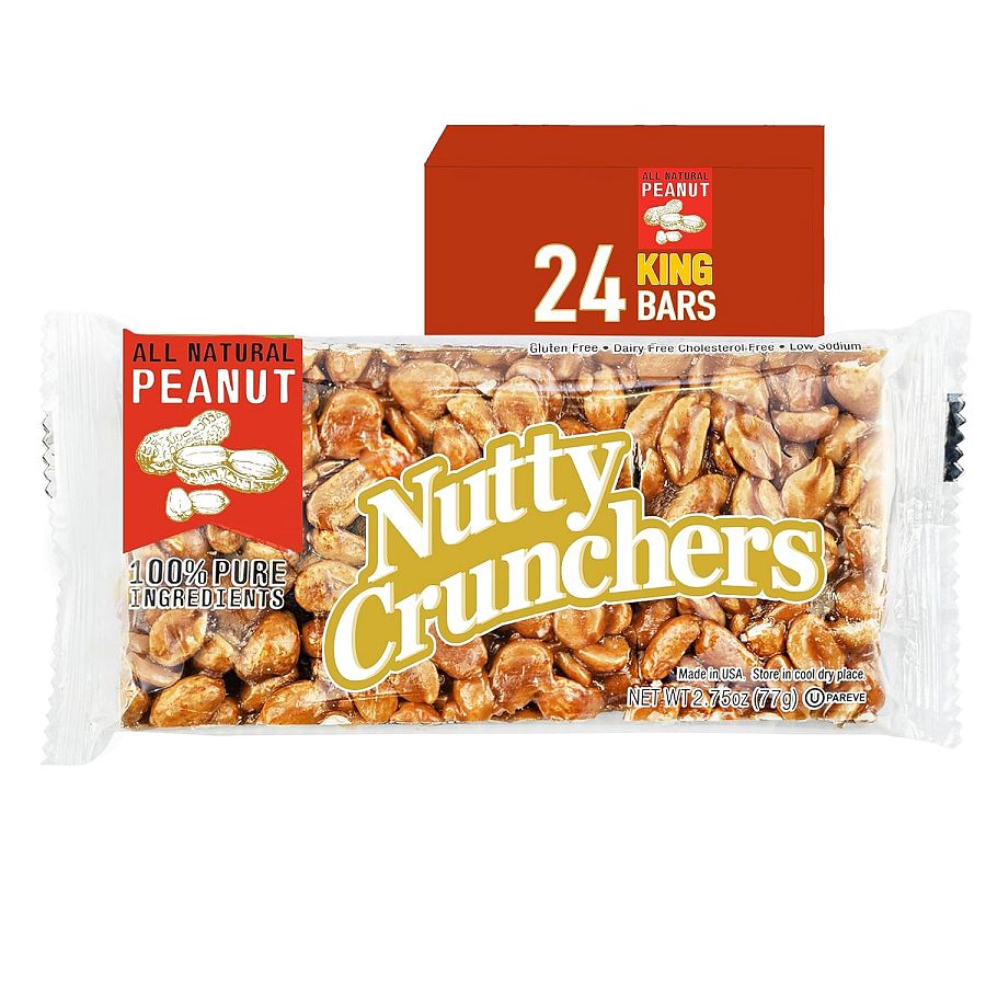 Nutty Crunchers Peanut Crunch Bars King Size 2.75oz 24 ct